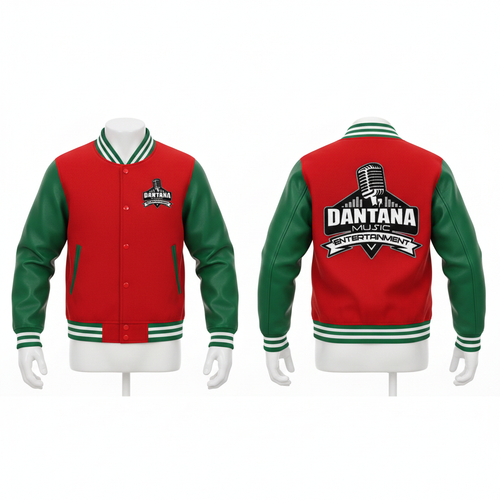 Dantana Varsity Jacket Red Green