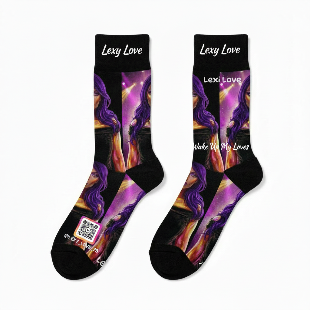 Lexy Love – "Wake Up My Loves"  Socks  $25.00