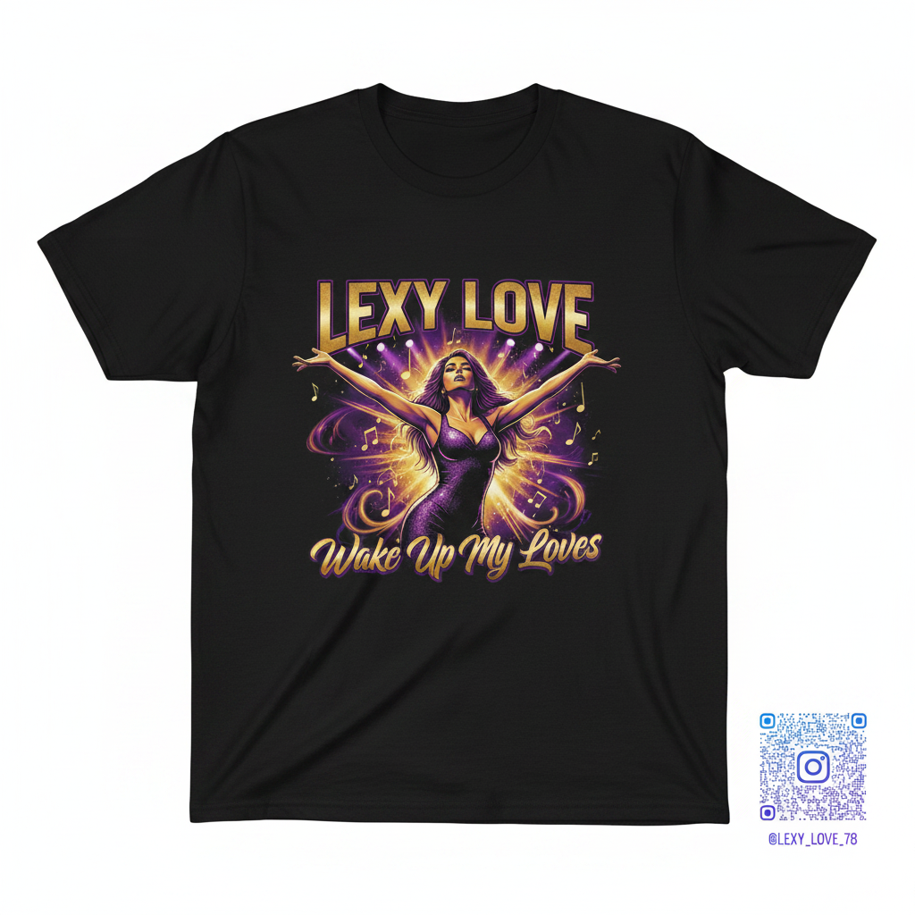 Lexy Love Wake Up My Loves T-Shirt with @LEXY_LOVE_78 QR Code