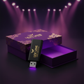 Lexy Love Wake Up My Loves Flash Drive in Purple Gold Gift Box