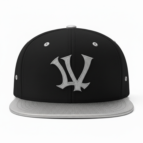 LV Fitted Black & Silver Snapback