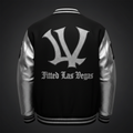 LV Fitted Varsity Jacket - Black & Silver